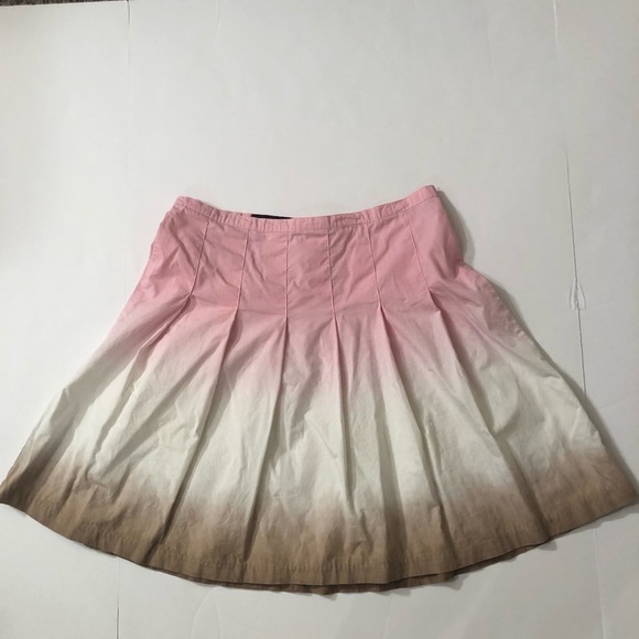 Daisy Fuentes Pink,Brown,White Ombré Skirt Sz 2 - Picture 1 of 8
